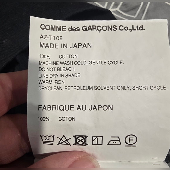 PLAY Comme Des Garcons Red Heart Tshirt In Black Size XL - Picture 7 of 8